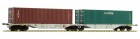40280 ACME Articulated Container car type Sggmrss 90 of ZSSK Cargo loaded with containers